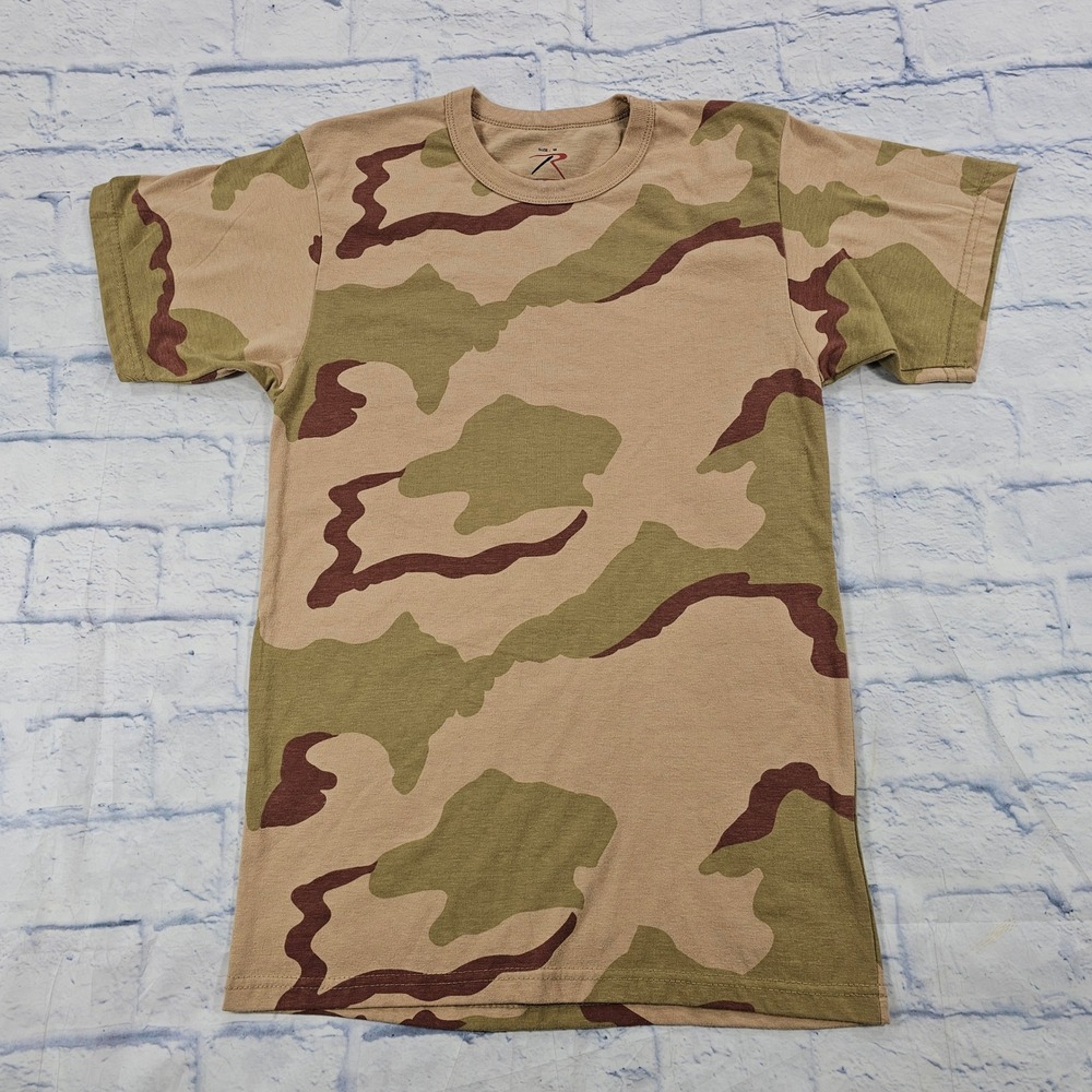 Rothco Camouflage T-Shirt Men Medium Tan Desert Camo Tactical Streetwear Tee
